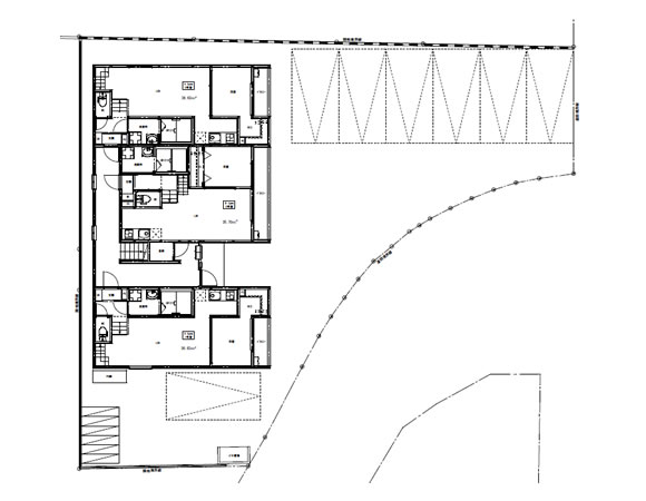 不整形地パターン：面積（㎡／坪）：407.46㎡／123坪