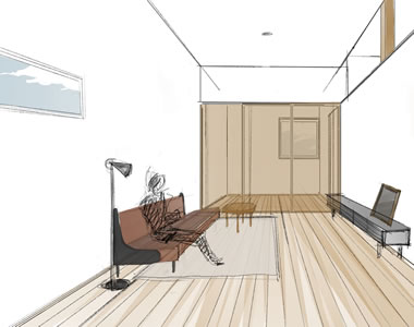 75apartment. リビング